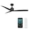 Modern Forms Fans Spinster Indoor or Outdoor Smart Ceiling Fan 3000K LED in Matte Black FR-W2404-60L-MB - alternate 1